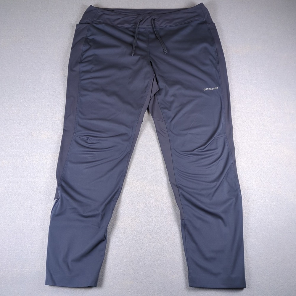 Patagonia Wind Shield Pants Womens Extra Large Gray Blue Hiking Running Outdoor